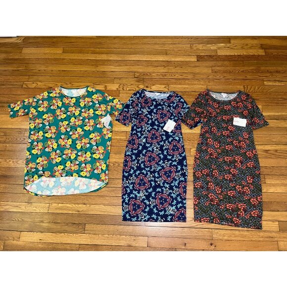 LulaRoe Julia Dress Women's Size Small Lot of 3 Irma Shirt NWT - Picture 1 of 5